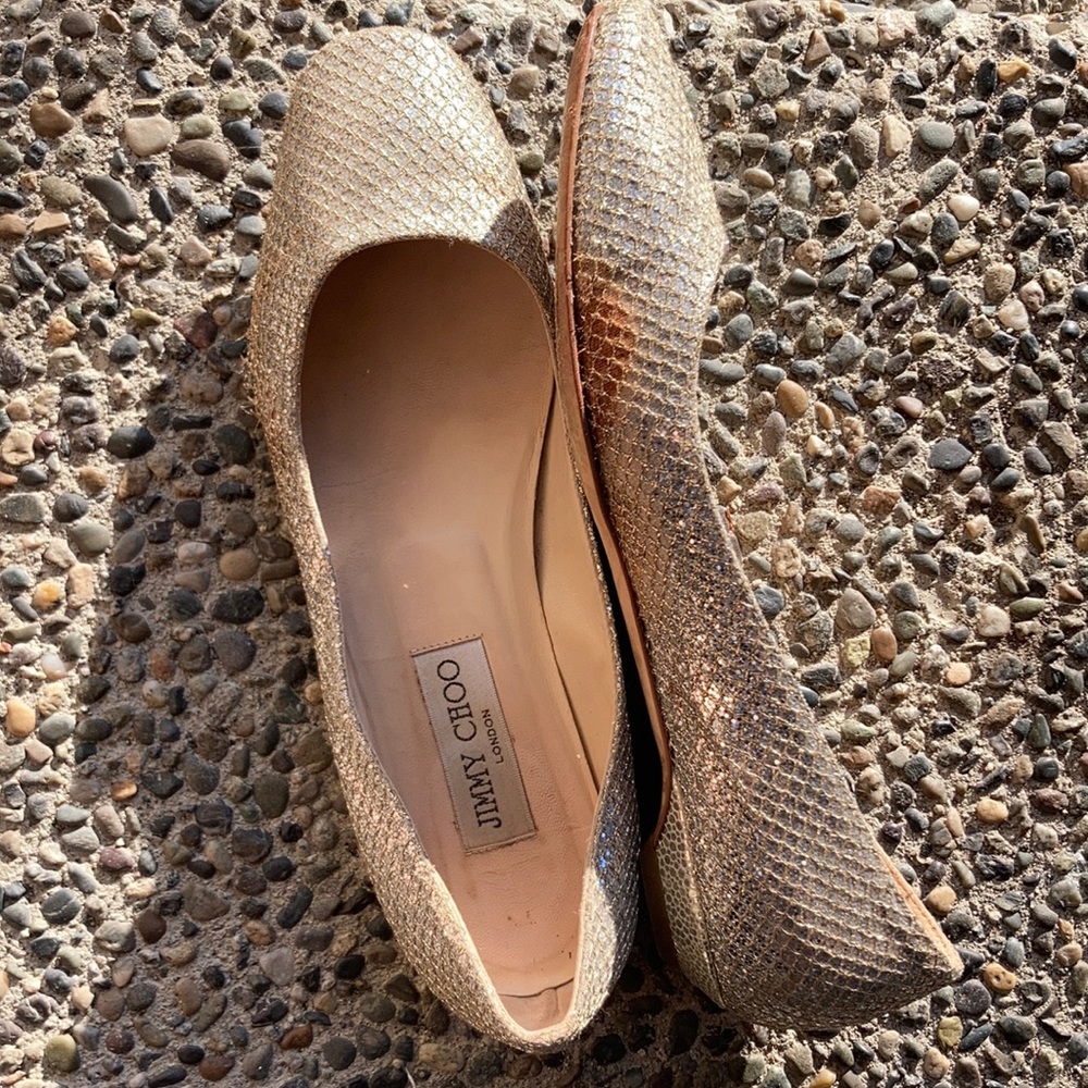 Jimmy Choo sparkly flats 37.5